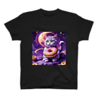 メロンパン猫の土星でドーナツ食べたい スタンダードTシャツ