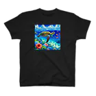 日本の風景 COOL JAPANの日本の風景:沖縄渡嘉志久ビーチの泳ぐ海がめ、Japanese scenery: Sea turtle swimming at Tokashiki Beach, Okinawa Regular Fit T-Shirt