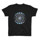 つきのいえ。の蒼い月と星の夜 スタンダードTシャツ