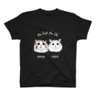 みきぞーん｜保護猫 ミッキー画伯と肉球とおともだちのpopuri puria white スタンダードTシャツ