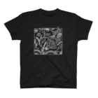 titikの線画の花柄模様 Regular Fit T-Shirt