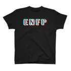 流行語Tシャツ倶楽部の【MBTIシリーズ】ENFP Tシャツ[黒] スタンダードTシャツ