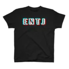 流行語Tシャツ倶楽部の【MBTIシリーズ】ENTJ Tシャツ[黒] Regular Fit T-Shirt