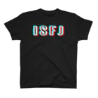 流行語Tシャツ倶楽部の【MBTIシリーズ】ISFJ Tシャツ[黒] Regular Fit T-Shirt