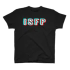 流行語Tシャツ倶楽部の【MBTIシリーズ】ISFP Tシャツ[黒] Regular Fit T-Shirt