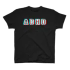 流行語Tシャツ倶楽部の【MBTIシリーズ？】ADHD Tシャツ[黒] スタンダードTシャツ