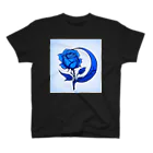 Licht_flowerの青い薔薇と月 スタンダードTシャツ