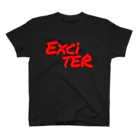 Exciter K.K.の Exciter(文字バージョン) Red Regular Fit T-Shirt