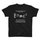 アタマスタイルのE=mc2(エネルギー、質量、光速の関係式)：アインシュタイン・相対性理論：数式：科学・物理学・数学 Regular Fit T-Shirt