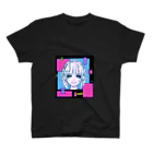 めぐ。の泣き笑いの三つ編み美少女（昔のテレビっぽい加工あり） スタンダードTシャツ