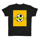 happy_25chanのサッカーボール柄Tシャツ（黄色/黒） スタンダードTシャツ