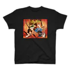 猫と音楽Strings Catのジャズライブ スタンダードTシャツ