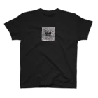 丑三遊園地のらくがきもりのおうち・お花背景 Regular Fit T-Shirt