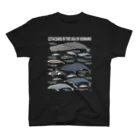 くじら屋の南紀のイルカ・クジラ（濃色下地用） スタンダードTシャツ