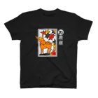 YoshidaOfficeのお鹿様（花札Black バージョン） スタンダードTシャツ
