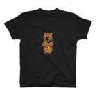 ばらっくんのcowardly bear black  スタンダードTシャツ