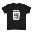 418 I'm a tea potのHTML5 ONE COLOR LOGO （White） スタンダードTシャツ