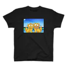 チョークアートゆらり沖縄の守り神シーサー スタンダードTシャツ