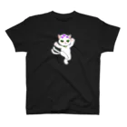 キクヤの踊る三河　ねこまた　しろ スタンダードTシャツ