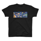 しまのなかまfromIRIOMOTEの越境企画【for ArtwithZOO】どうぶつえんのABC(L〜Z） スタンダードTシャツ