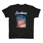 HOUSE DANCE MANIAのJACKING AND STEPS Sunset Photo Regular Fit T-Shirt