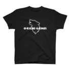 オーカミさんのO-KAMI GAMES モノクロロゴ スタンダードTシャツ