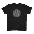 フラワーオブライフ（神聖幾何学）専門店のフラワーオブライフ（white） 티셔츠