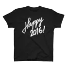 HAPPY 2016のHAPPY 2016正月 グッズ BLACK'n'WHITE Regular Fit T-Shirt