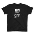 un_grn (月刊アングラ)のun_grn (white logo)【前】/gas mask【背】: TS Regular Fit T-Shirt