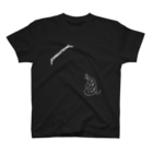 米八そばグッズショップの【米八そば】HEAVY METAL SOBA【黒】 Regular Fit T-Shirt