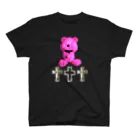 💜Salon de Lucia💜のPeek-a-boo CROSS Teddy RASPBERRY  スタンダードTシャツ