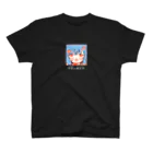 可愛い研究所 SUZURI部のレトロな水色ちゃん スタンダードTシャツ