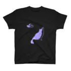 Karinsyrupの猫と帽子(紫) Regular Fit T-Shirt