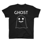 GHOST と TOSHIMASA IWAI の Goods ShopのGHOST IN THE SHEET (White Line) スタンダードTシャツ