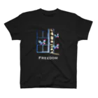 2step_by_JrのFREEDOM蝶(白文字) スタンダードTシャツ