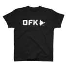 ♚ 🅂🄺🄿 ♔の【数量限定】 OFK ハンドサイン 白字 Regular Fit T-Shirt