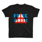 SANKAKU DESIGN STOREの赤青/青赤 とんがり FUNKMUSIC。 A スタンダードTシャツ