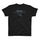 ぼくのすいぞくかん SUZURI店のサメカオblackバックプリント スタンダードTシャツ