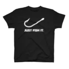 gemgemshopのJUST FISH IT (白) スタンダードTシャツ