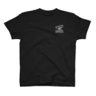 nidan-illustrationのhappy dog -ENJOY- (wite ink) Regular Fit T-Shirt