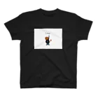 papiko くまさんのnew つり革 ライオン 背景グレー スタンダードTシャツ