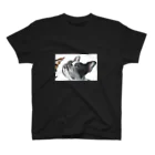 Sonna Kanjiのグッズの見上げる犬 ボストンテリア Regular Fit T-Shirt