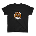 墨吉ぽち狐のふくら柴犬（焦げ茶） Regular Fit T-Shirt