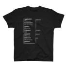 エンジニアグッズ販売店のOSI TCP/IP モデル (濃色) Regular Fit T-Shirt