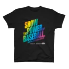 BASEBALL LOVERS CLOTHINGの「見せましょう野球の底力を」レインボー濃色Ver. スタンダードTシャツ