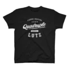 rd-T（フィギュアスケートデザイングッズ）のQuadruple Lutz_wh スタンダードTシャツ