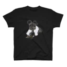 マドベノケシキの線画の犬Tシャツ スタンダードTシャツ