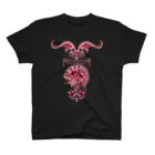 でゅめのお店のSkull pain(赤Ⅱ)  スタンダードTシャツ