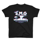 SAUNA JUNKIES | サウナジャンキーズのS.M.G/サウナ・水風呂・外気浴（トランスカラー/黒） Regular Fit T-Shirt