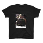 黒猫はちメモリアルの真っ黒なTシャツ Regular Fit T-Shirt